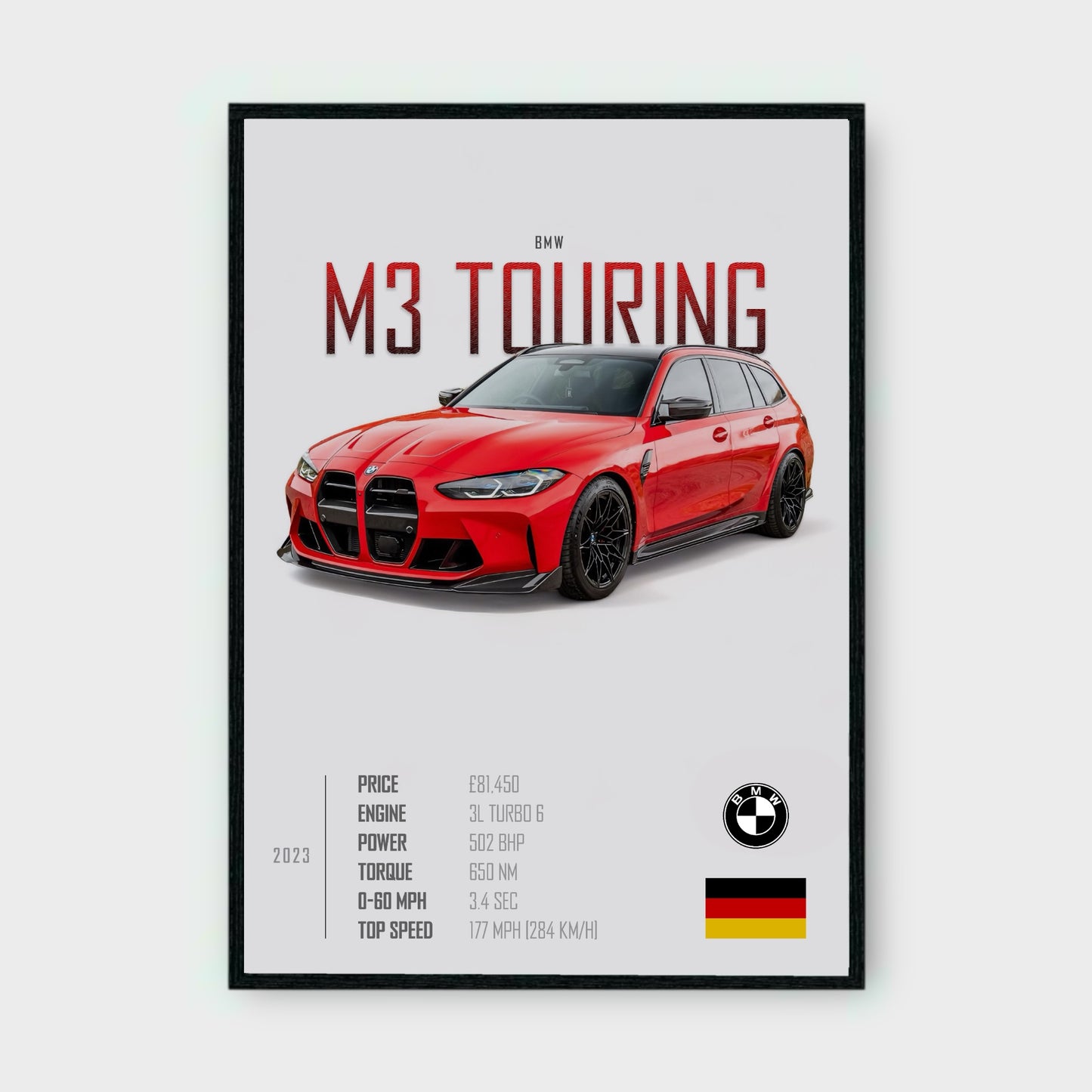BMW M3 TOURING Poster - Glossy A3/A4 Wall Decal