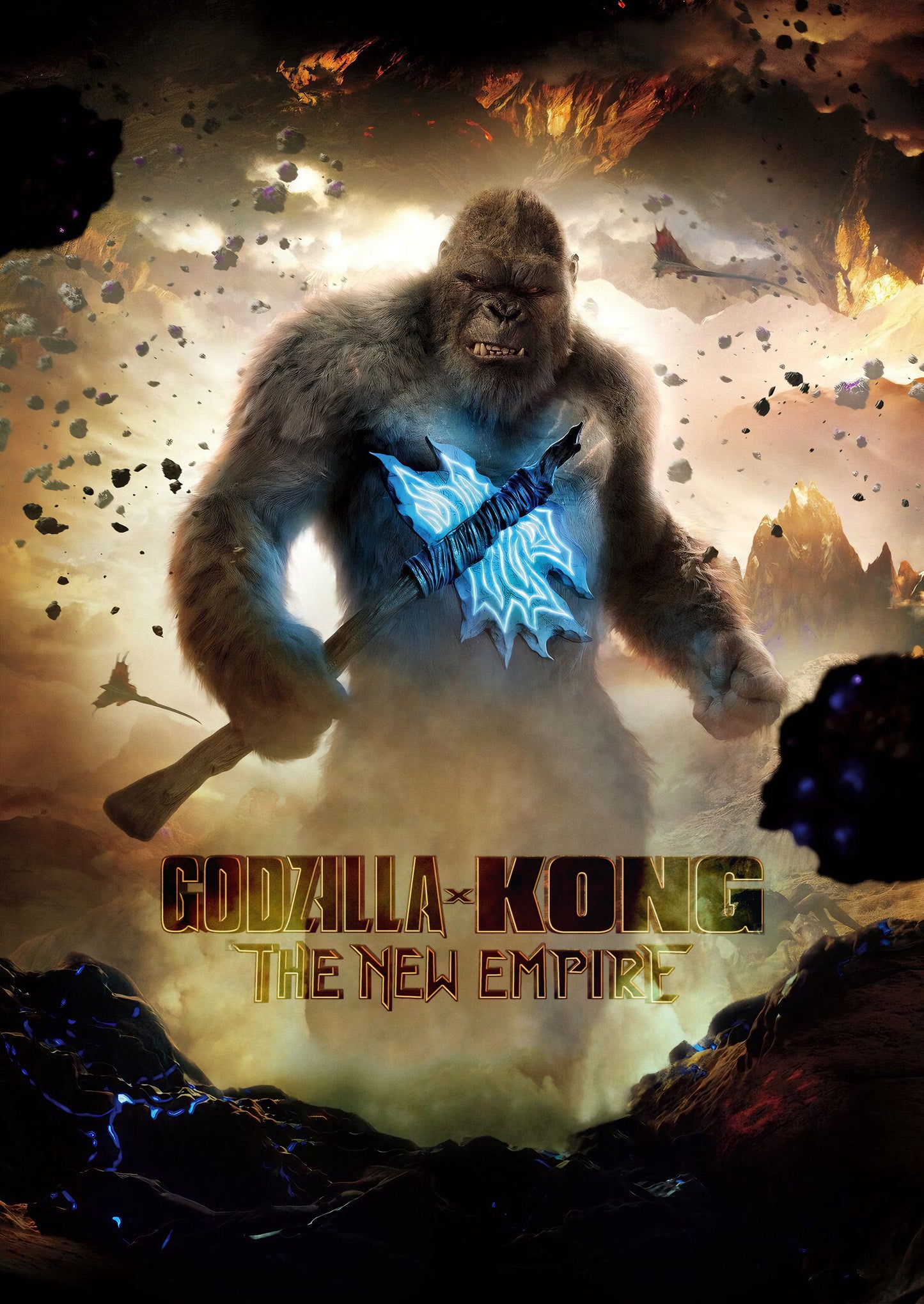 GODZILLA VS KONG MOVIE Poster - Glossy A3/A4 Wall Decal