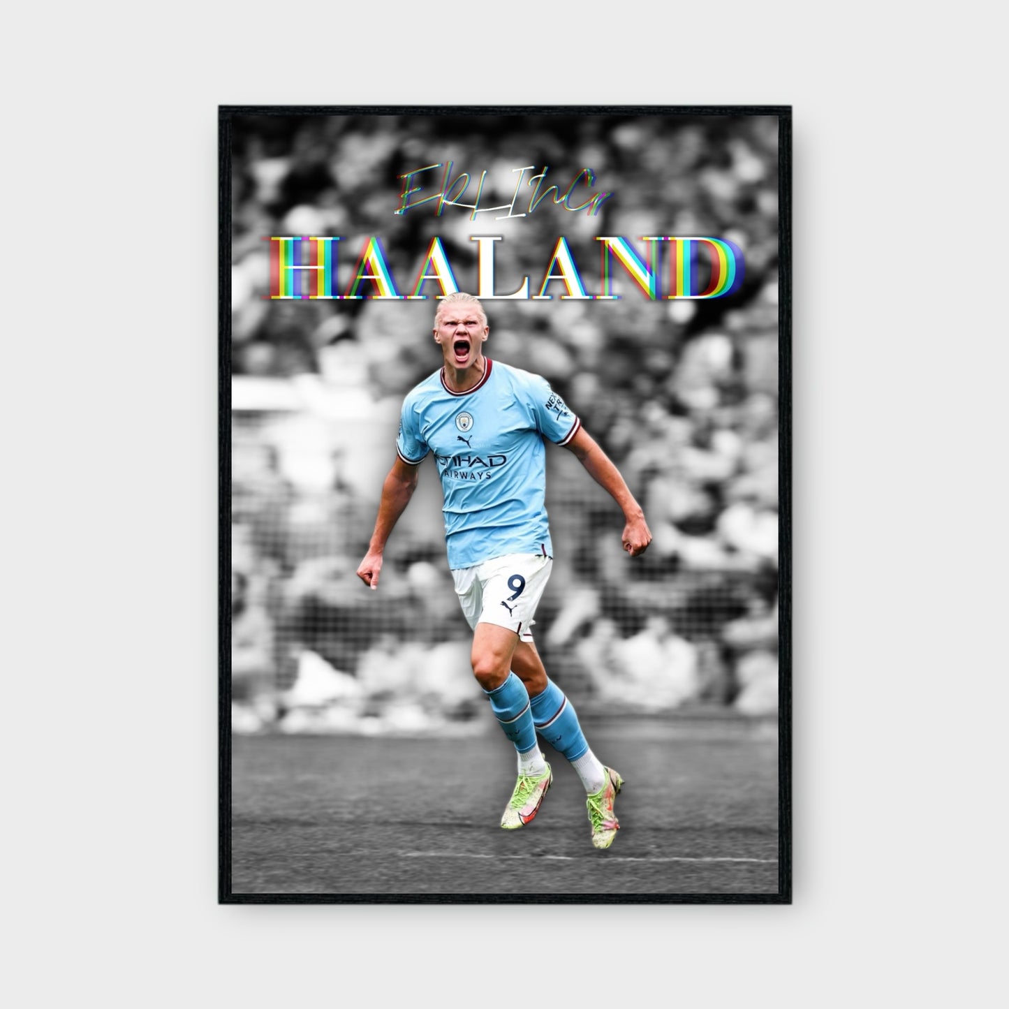 ERLING HAALAND CELEBRATION Poster - Glossy A3/A4 Wall Decal