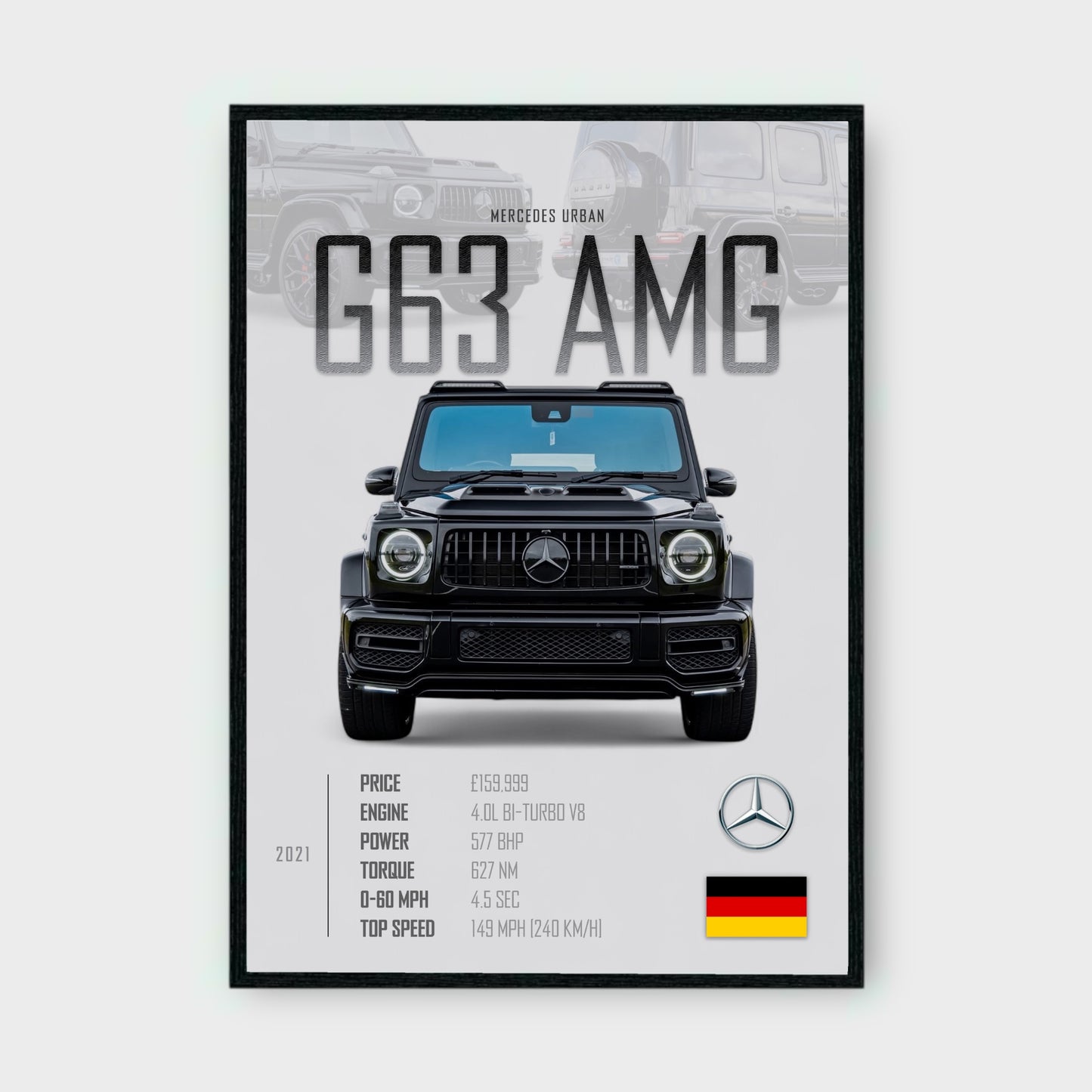 MERCEDES URBAN G63 AMG Poster - Glossy A3/A4 Wall Decal