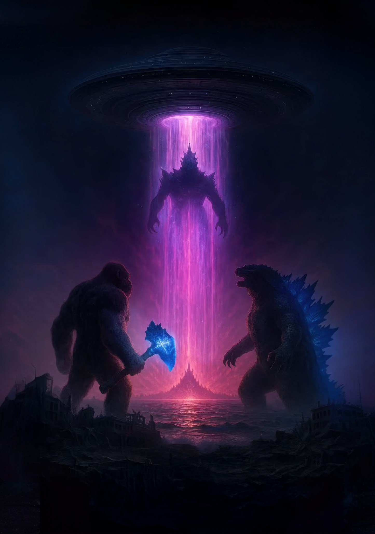 GODZILLA X KONG SUPERNOVA MOVIE Poster - Glossy A3/A4 Wall Decal