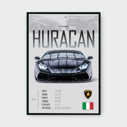 LAMBORGHINI HURACAN Poster - Glossy A3/A4 Wall Decal