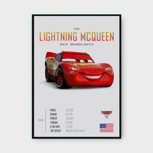 LIGHTNING MQUEEN (LITTLE LEGENDS) Poster - Glossy A3/A4 Wall Decal
