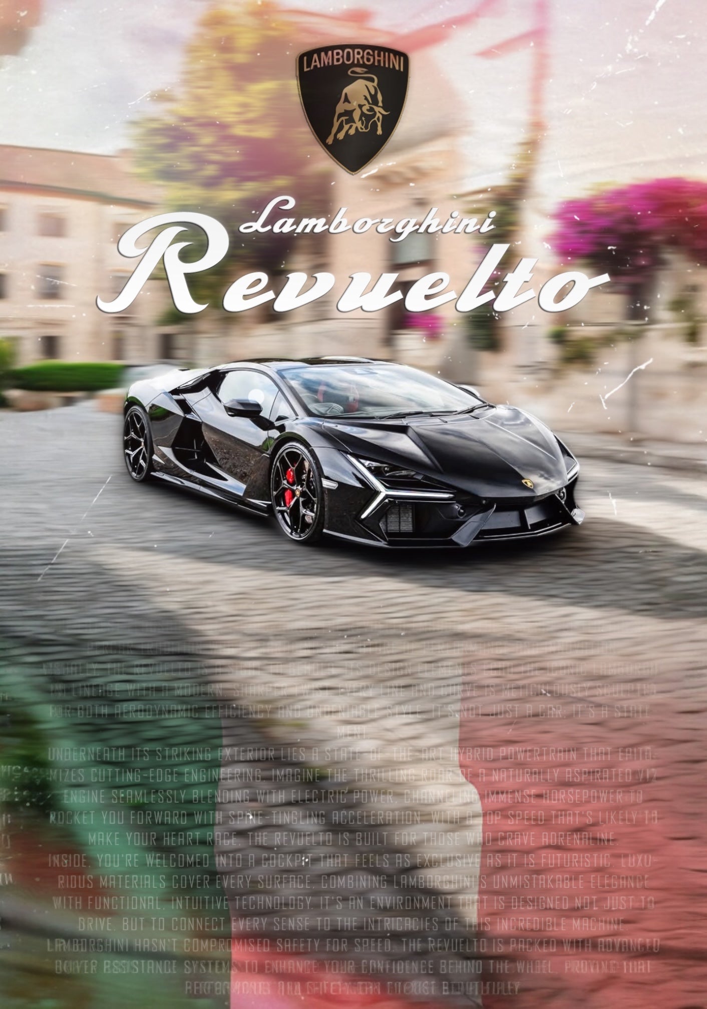 LAMBORGHINI REVUELTO (SIGNATURE SERIES) Poster - Glossy A3/A4 Wall Decal
