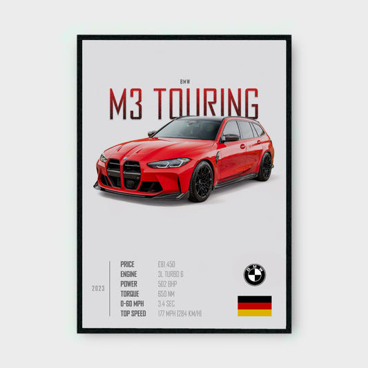 BMW M3 TOURING Poster - Glossy A3/A4 Wall Decal