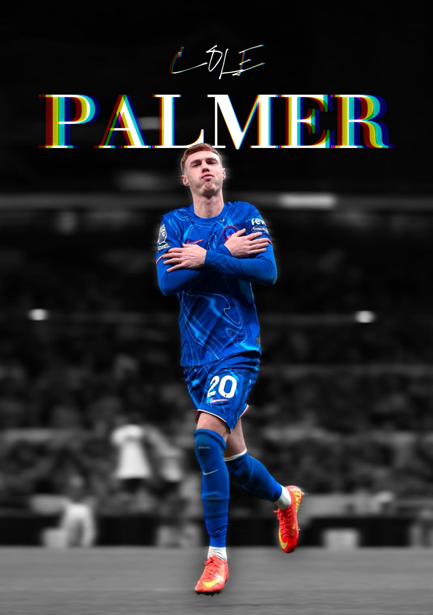COLE PALMER CELEBRATION Poster - Glossy A3/A4 Wall Decal