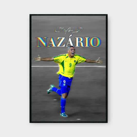 RONALDO NAZARIO ICONIC Poster - Glossy A3/A4 Wall Decal