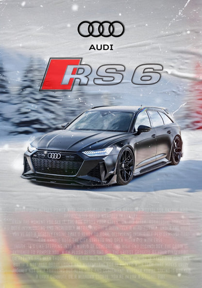 AUDI RS6 (SIGNATURE SERIES) Poster - Glossy A3/A4 Wall Decal