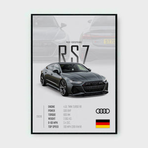 AUDI RS7 VORSPRUNG Poster - Glossy A3/A4 Wall Decal