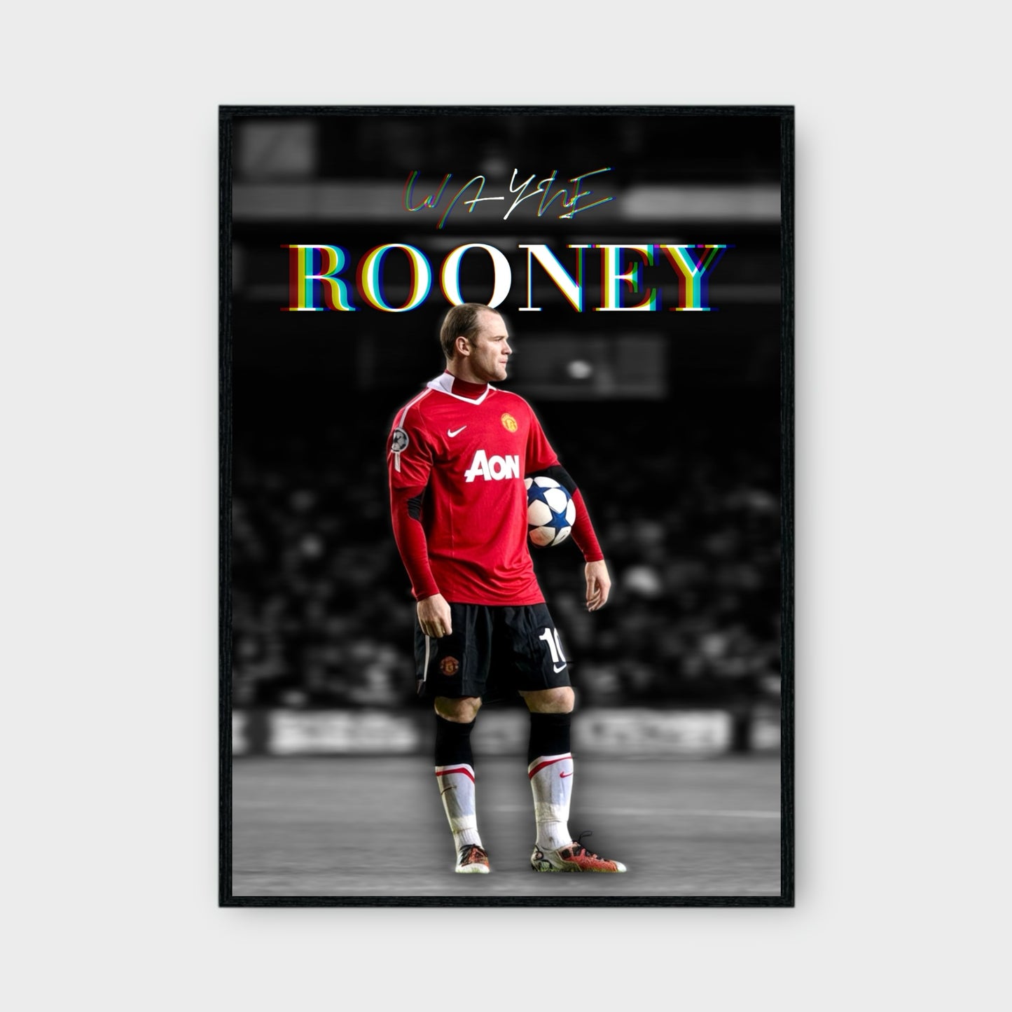 WAYNE ROONEY CELEBRATION Poster - Glossy A3/A4 Wall Decal