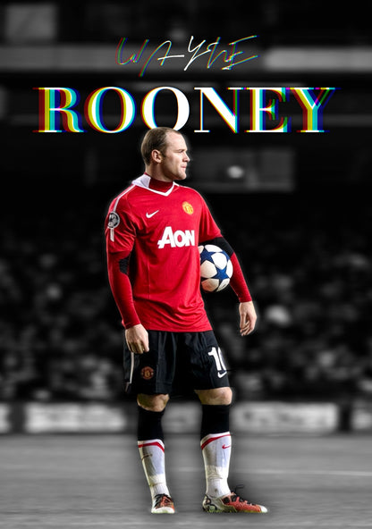 WAYNE ROONEY CELEBRATION Poster - Glossy A3/A4 Wall Decal