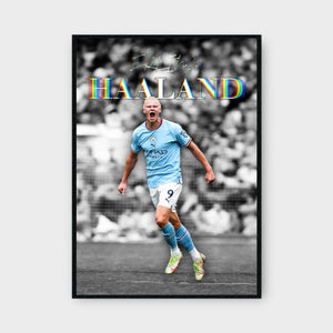 ERLING HAALAND CELEBRATION Poster - Glossy A3/A4 Wall Decal