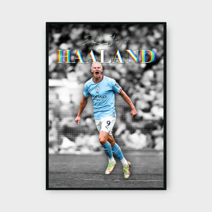ERLING HAALAND CELEBRATION Poster - Glossy A3/A4 Wall Decal