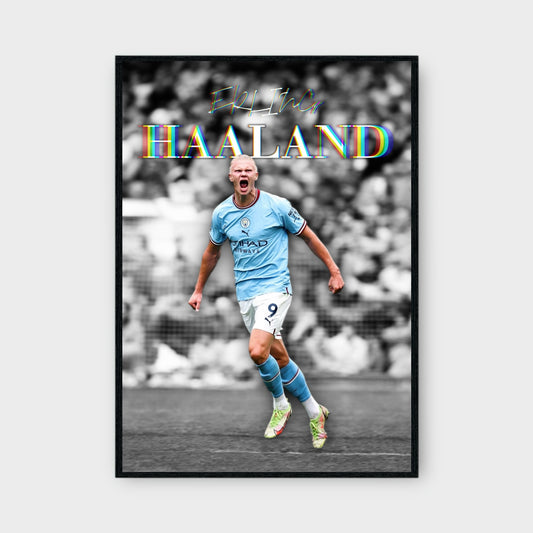 ERLING HAALAND CELEBRATION Poster - Glossy A3/A4 Wall Decal