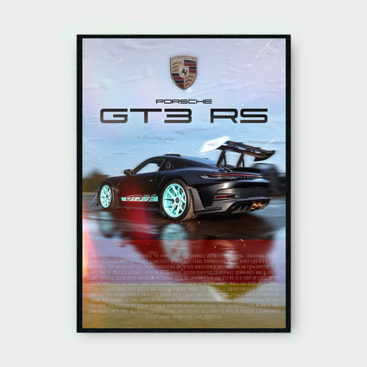 PORSCHE GT3 RS (SIGNATURE SERIES) Poster - Glossy A3/A4 Wall Decal