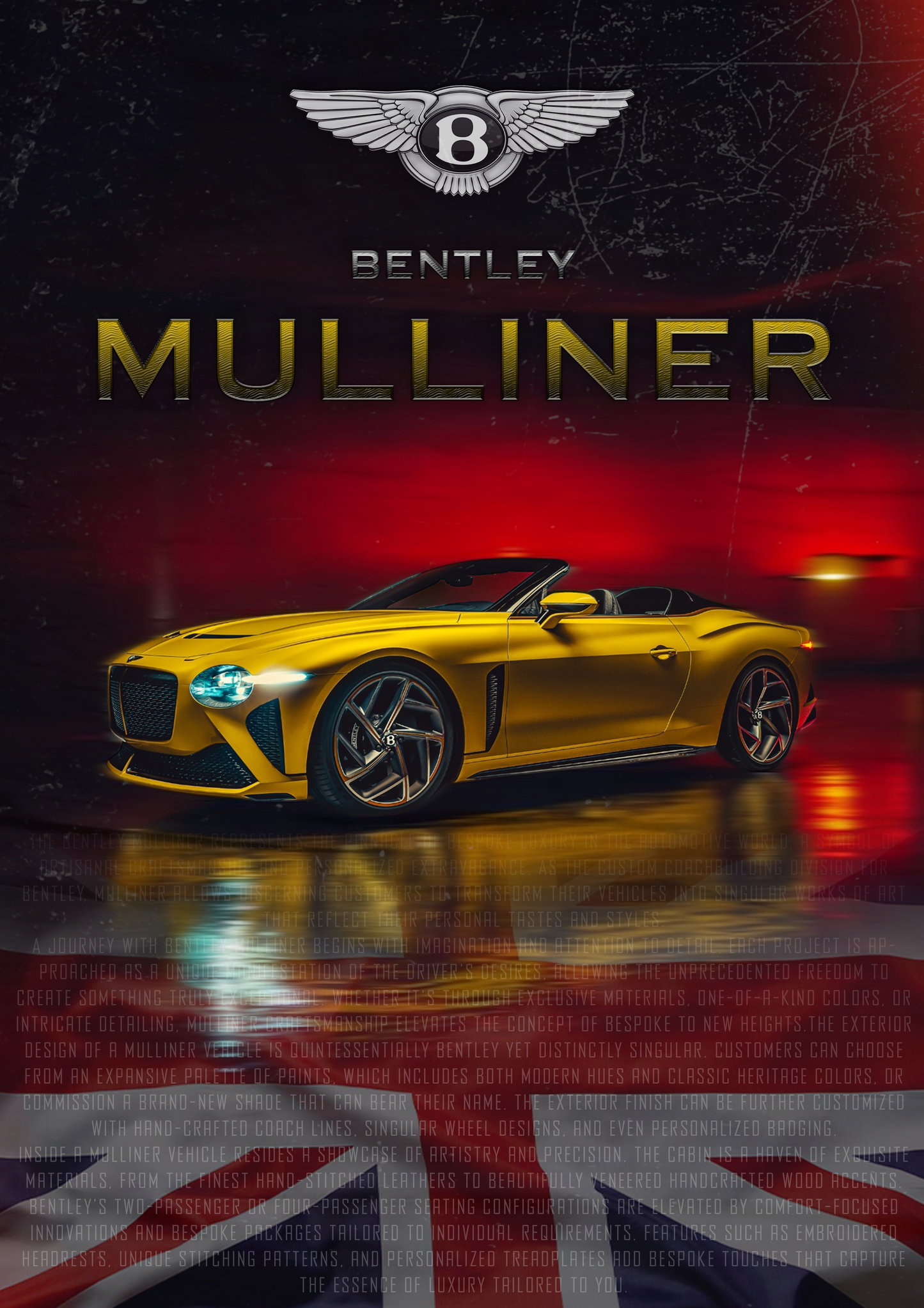 BENTLEY MULLINER (SIGNATURE SERIES) Poster - Glossy A3/A4 Wall Decal