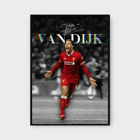 VIRGIL VAN DIJK CELEBRATION Poster - Glossy A3/A4 Wall Decal