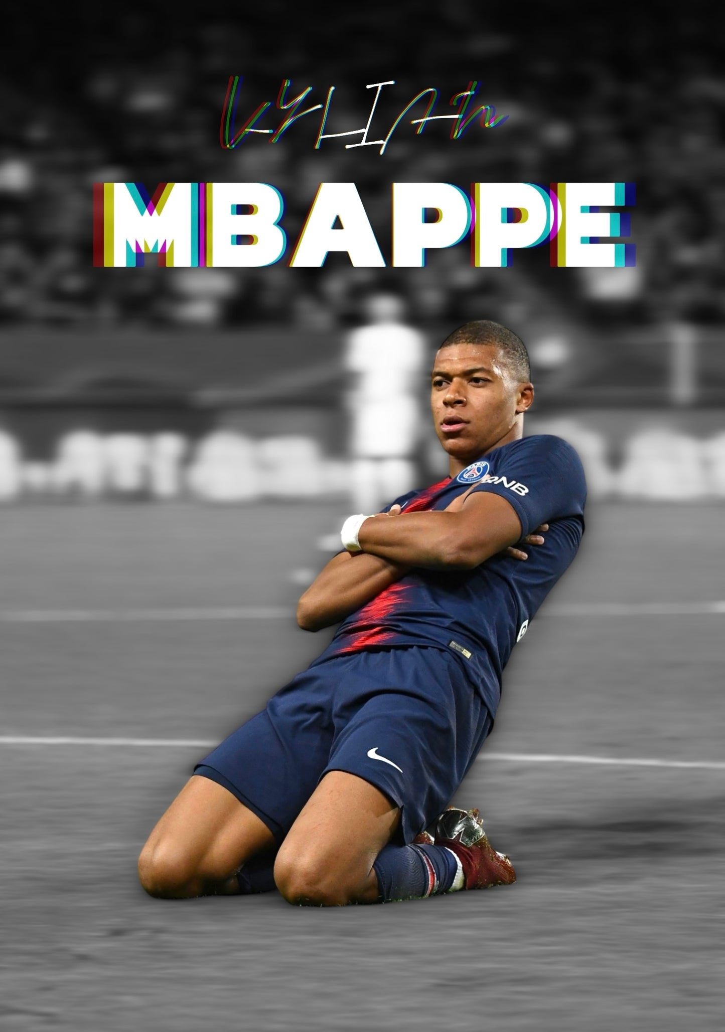 KYLIAN MBAPPE CELEBRATION Poster - Glossy A3/A4 Wall Decal