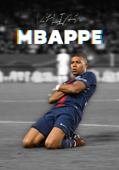 KYLIAN MBAPPE CELEBRATION Poster - Glossy A3/A4 Wall Decal