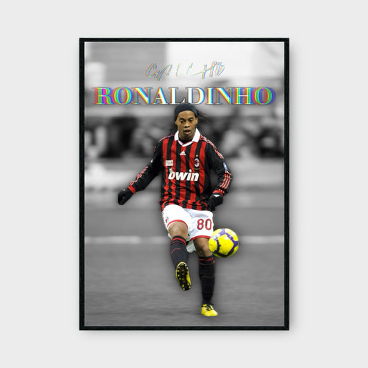 RONALDINHO GAUCHO ICONIC Poster - Glossy A3/A4 Wall Decal