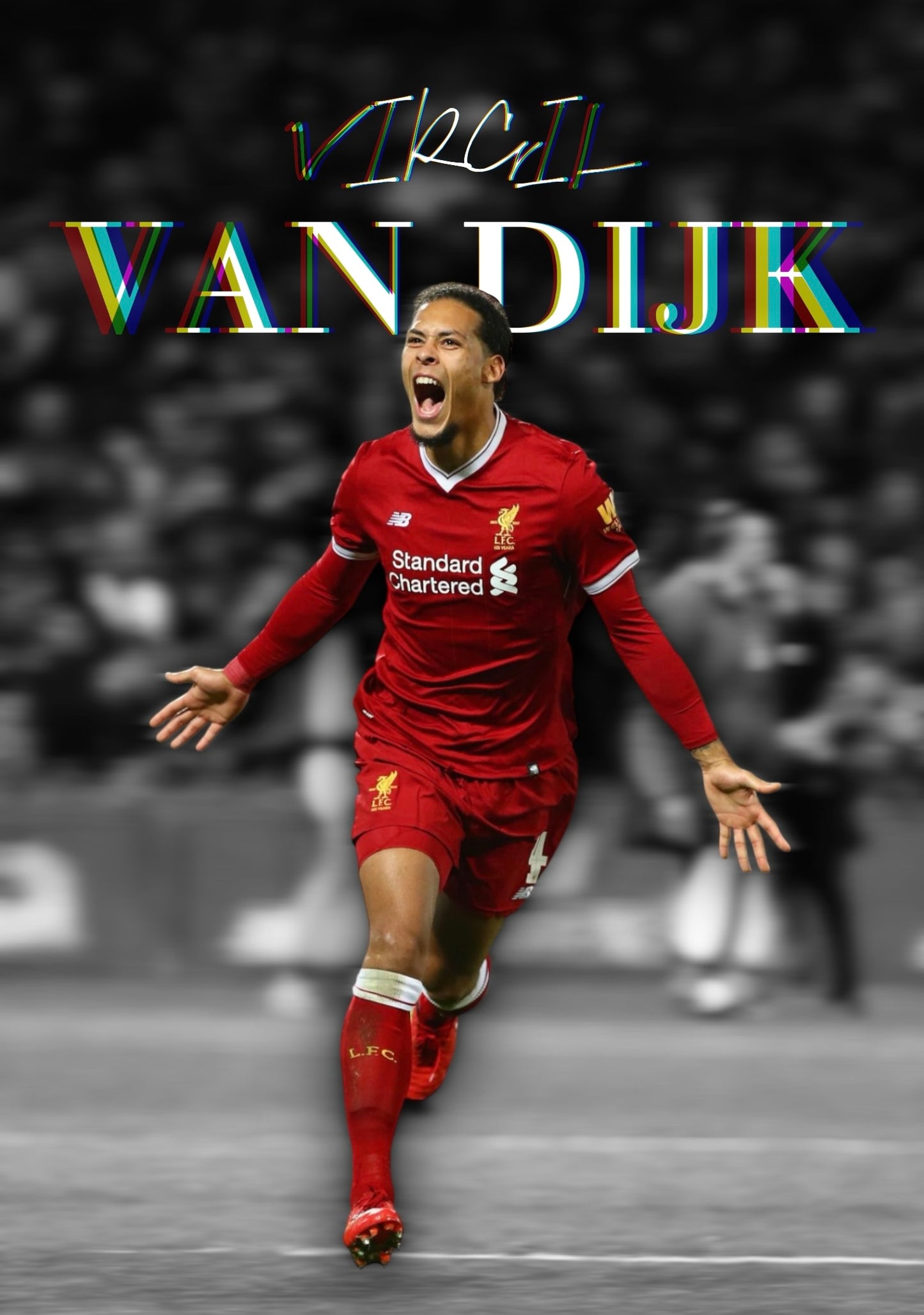 VIRGIL VAN DIJK CELEBRATION Poster - Glossy A3/A4 Wall Decal
