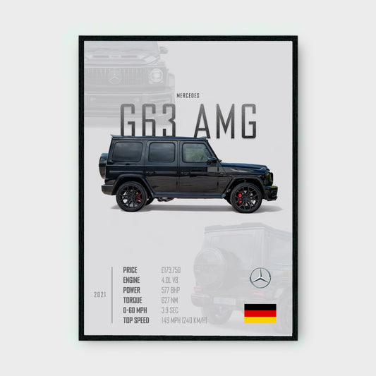 MERCEDES G63 AMG Poster - Glossy A3/A4 Wall Decal