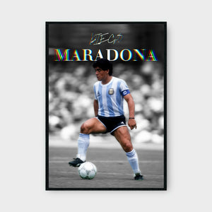 DIEGO MARADONA ICONIC Poster - Glossy A3/A4 Wall Decal