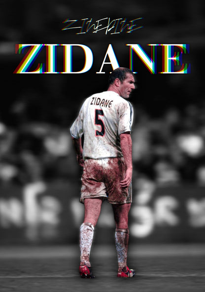ZINEDINE ZIDANE ICONIC Poster - Glossy A3/A4 Wall Decal