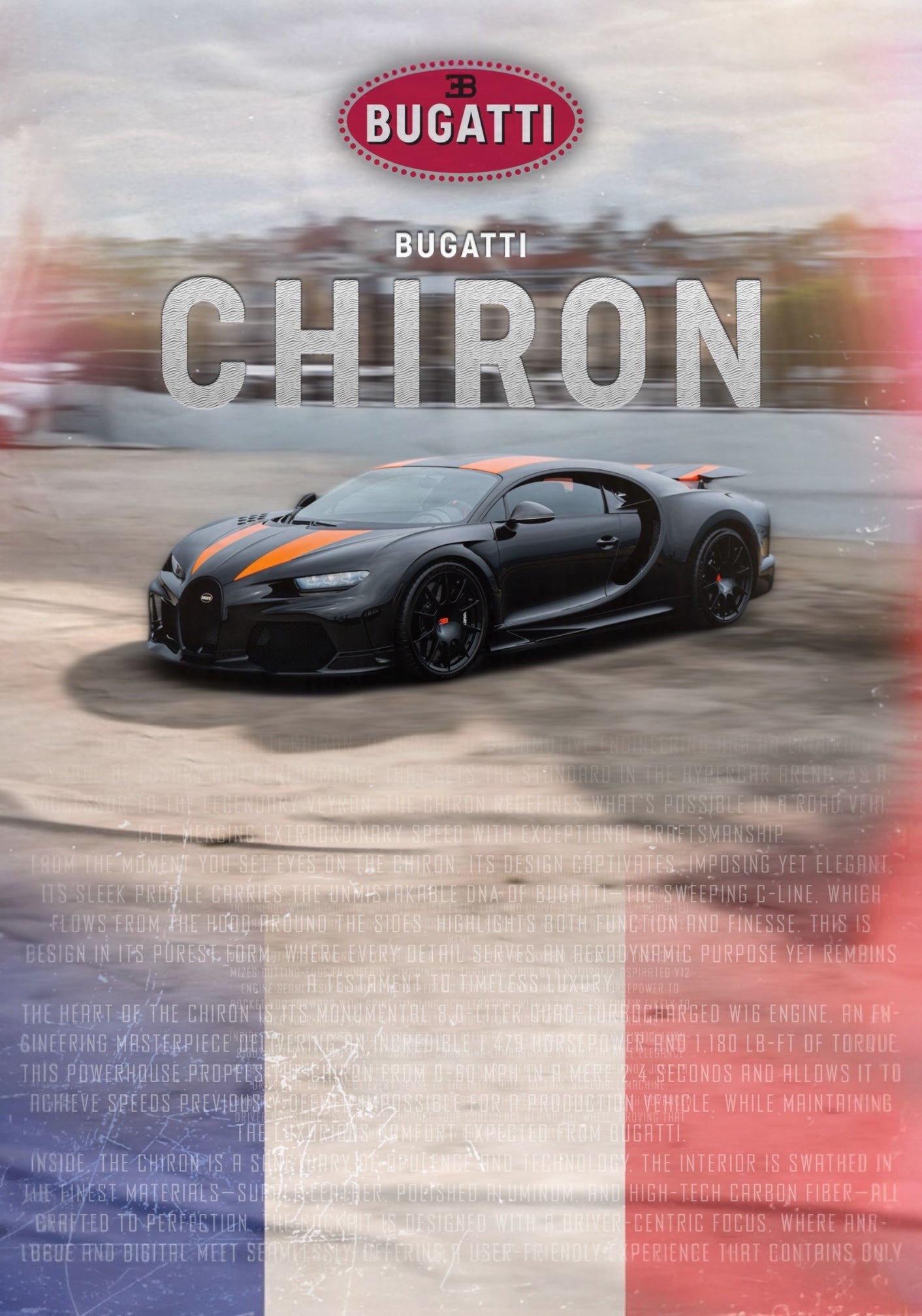 BUGATTI CHIRON (SIGNATURE SERIES) Poster - Glossy A3/A4 Wall Decal