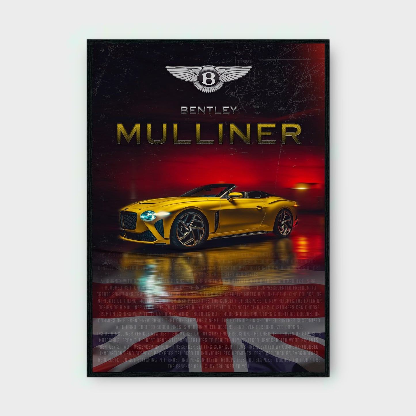 BENTLEY MULLINER (SIGNATURE SERIES) Poster - Glossy A3/A4 Wall Decal