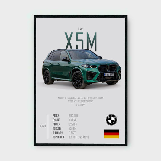 BMW X5M Poster - Glossy A3/A4 Wall Decal