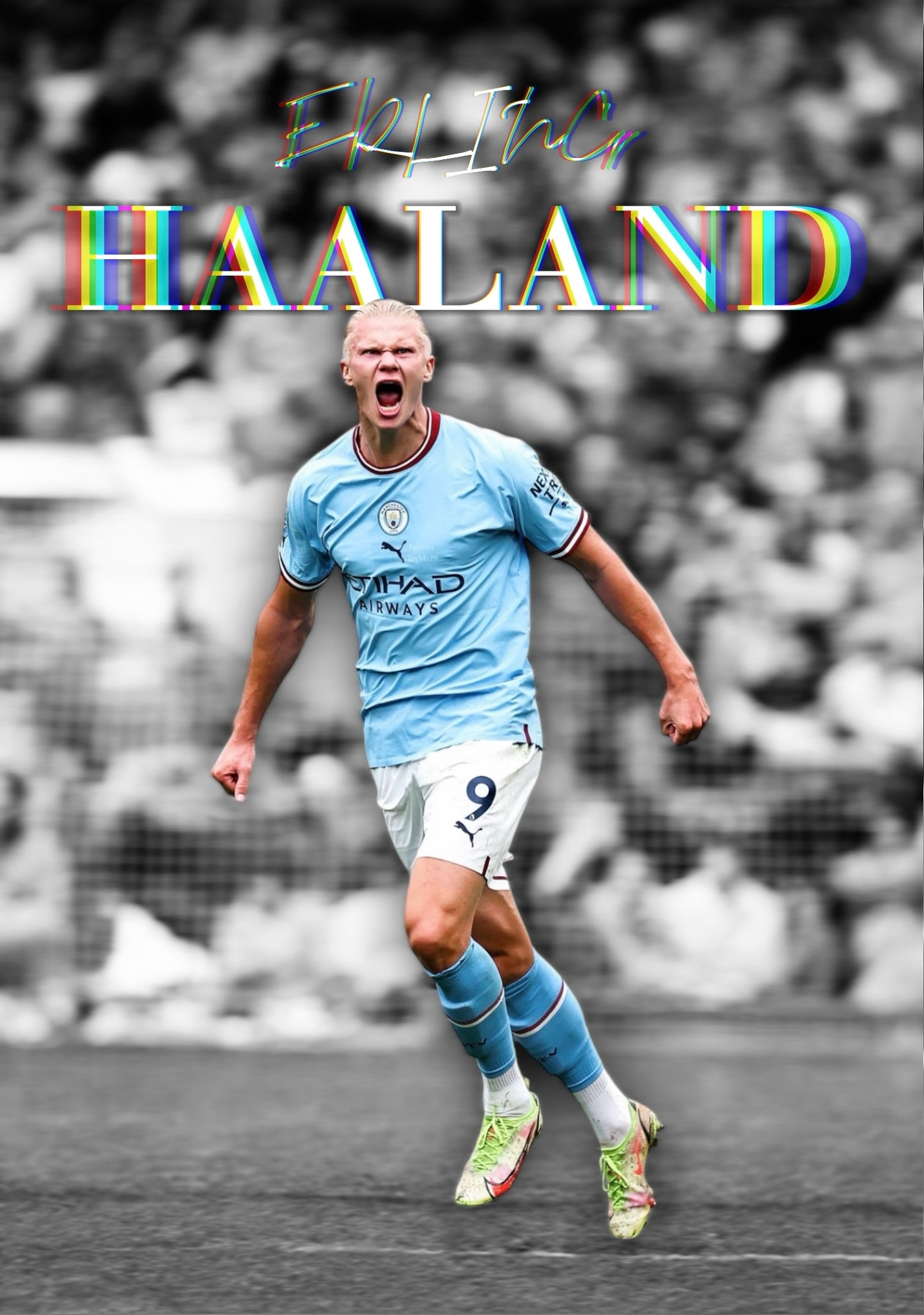 ERLING HAALAND CELEBRATION Poster - Glossy A3/A4 Wall Decal