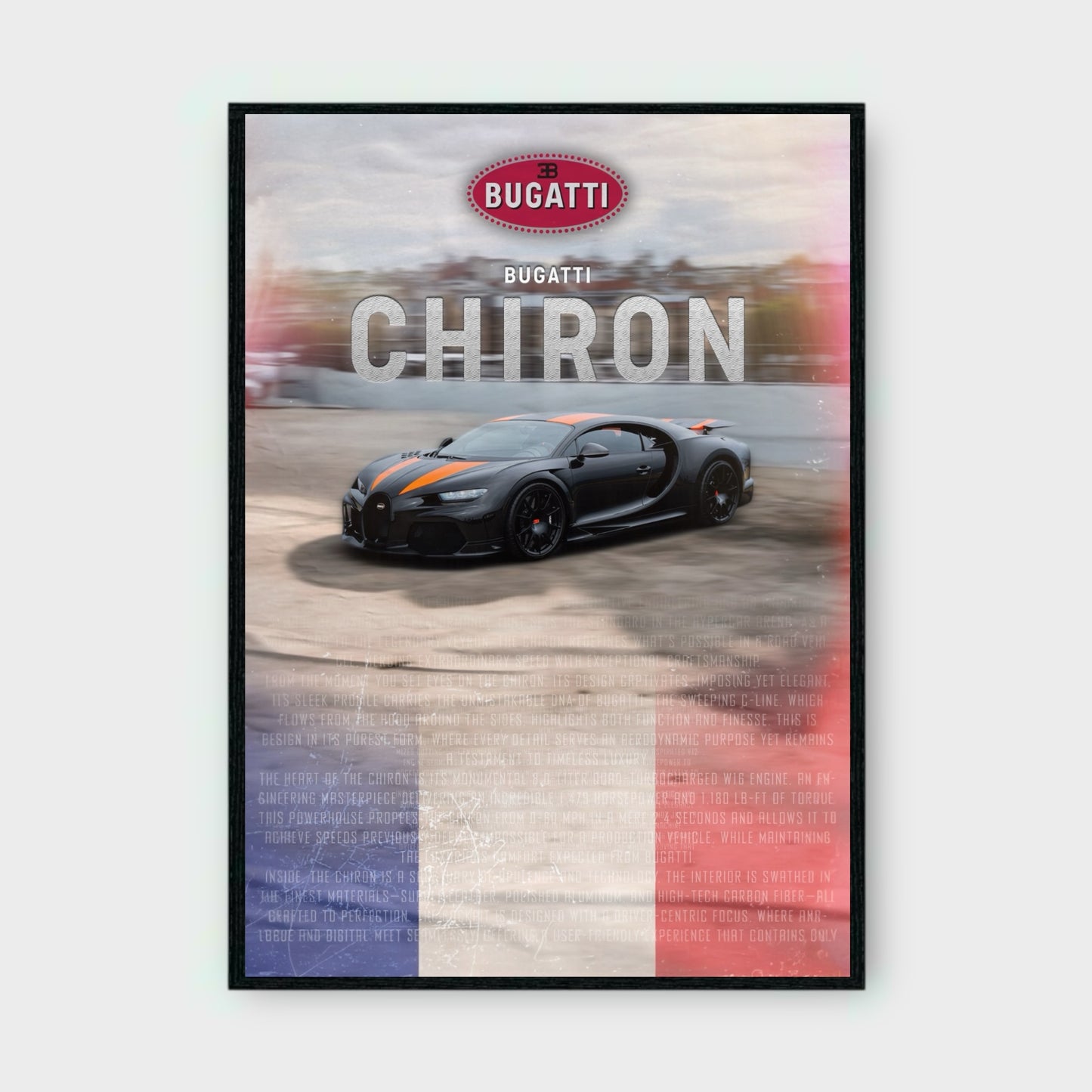 BUGATTI CHIRON (SIGNATURE SERIES) Poster - Glossy A3/A4 Wall Decal