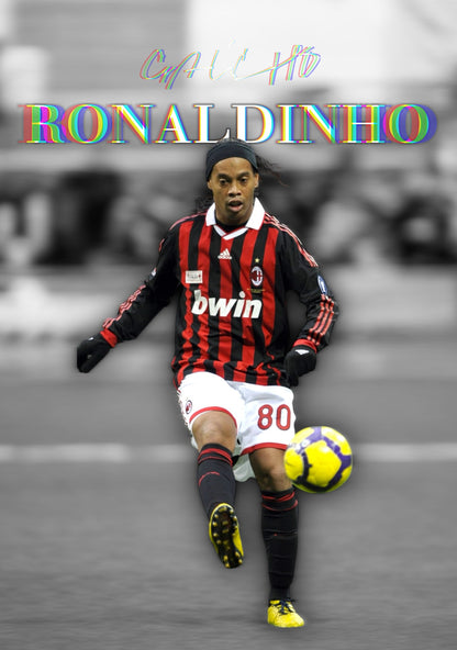 RONALDINHO GAUCHO ICONIC Poster - Glossy A3/A4 Wall Decal