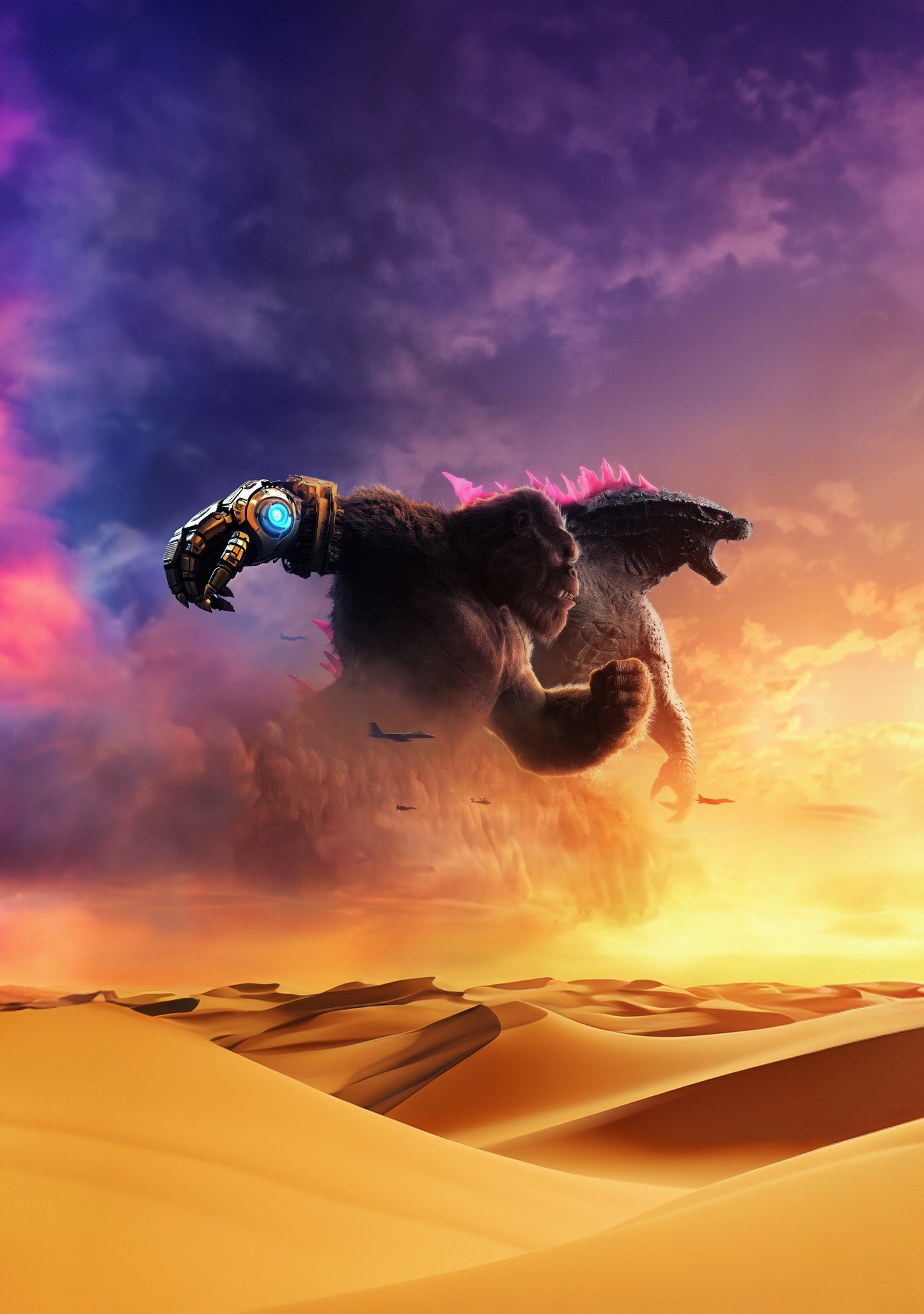 GODZILLA X KONG (THE NEW EMPIRE) MOVIE Poster - Glossy A3/A4 Wall Decal