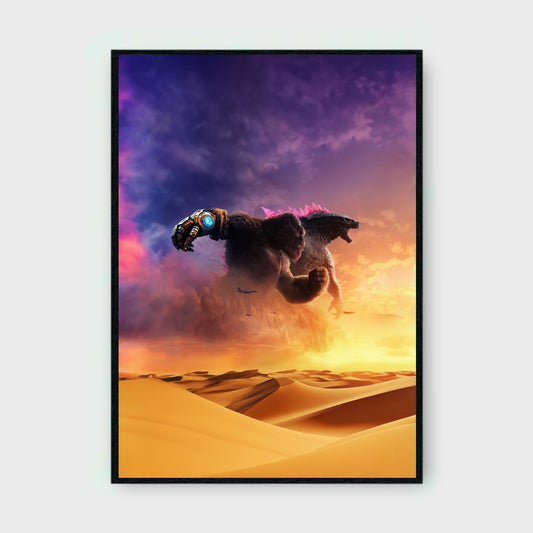GODZILLA X KONG (THE NEW EMPIRE) MOVIE Poster - Glossy A3/A4 Wall Decal