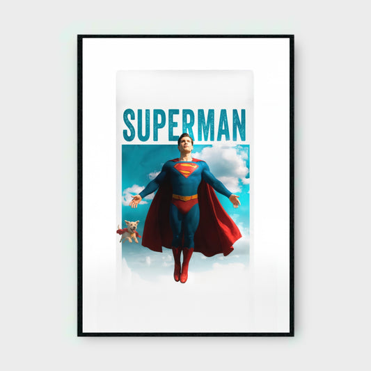 SUPERMAN AND KRYPTO MOVIE Poster - Glossy A3/A4 Wall Decal