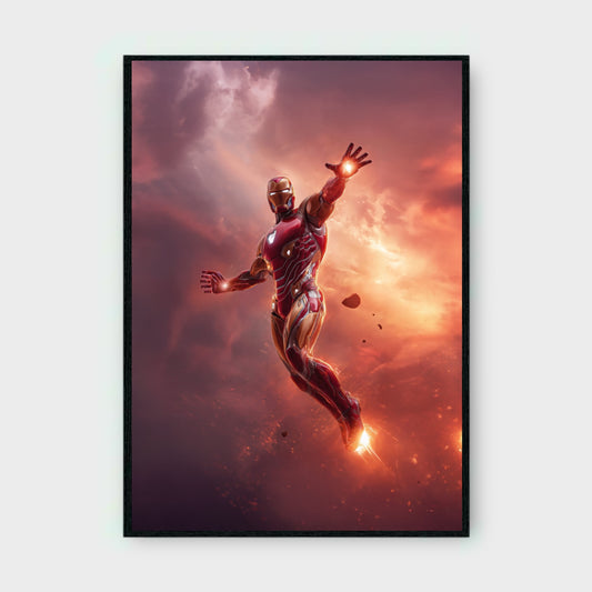 IRON MAN (FLYING HIGH) MOVIE Poster - Glossy A3/A4 Wall Decal