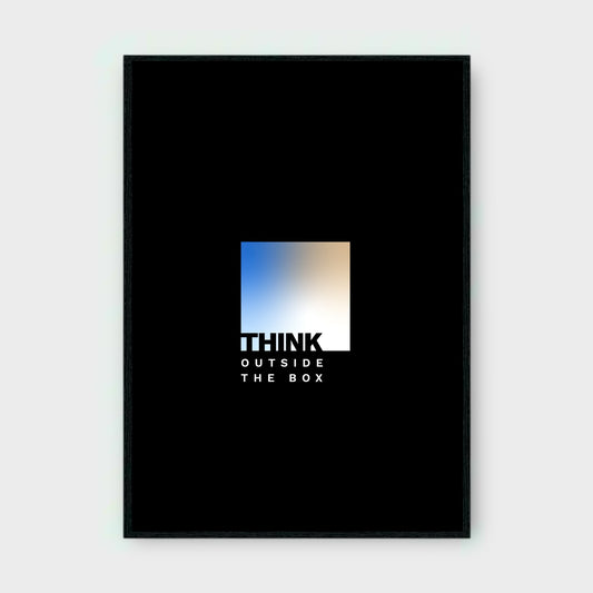 THINK OUTSIDE THE BOX MOTIVATIONAL Poster - Glossy A3/A4 Wall Decal