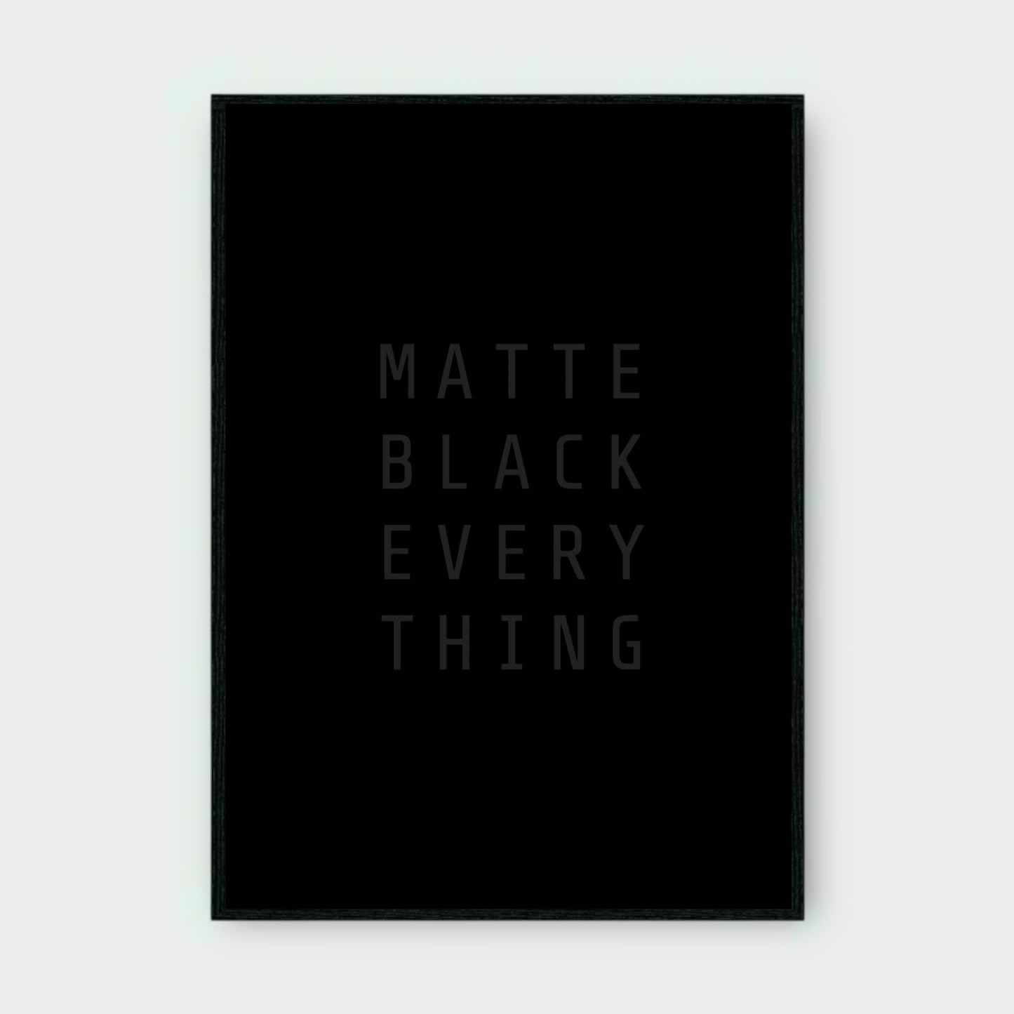 MATTE BLACK EVERY THING MOTIVATIONAL Poster - Glossy A3/A4 Wall Decal