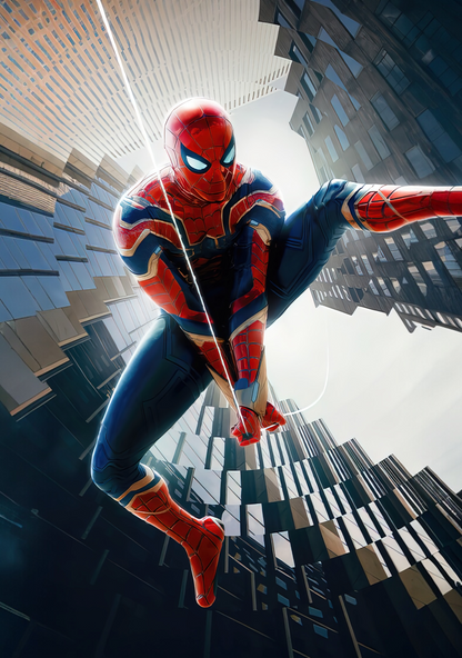 SPIDER-MAN WEB ACTION MOVIE Poster - Glossy A3/A4 Wall Decal