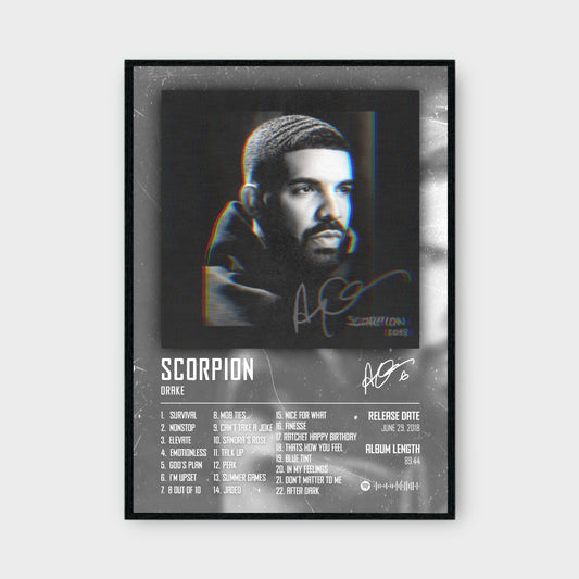 DRAKE - SCORPION music album Poster - Glossy A3/A4 Wall Decal