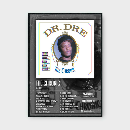 DR DRE - THE CHRONIC music album Poster - Glossy A3/A4 Wall Decal