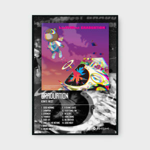 KANYE WEST - GRADUATION music album Poster - Glossy A3/A4 Wall Decal