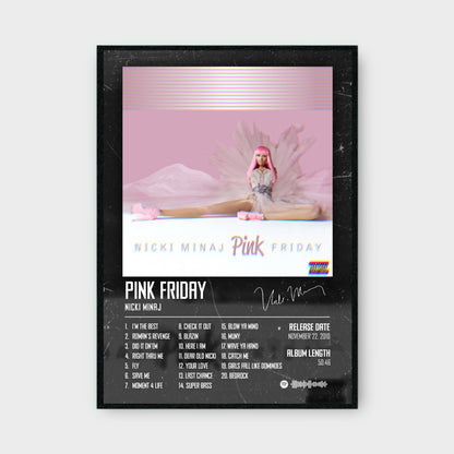 NICKI MINAJ - PINK FRIDAY music album Poster - Glossy A3/A4 Wall Decal